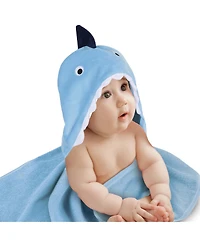 Lambs & Ivy Baby Baby/Infant Luxury Cotton Terry Shark Hooded Bath Towel