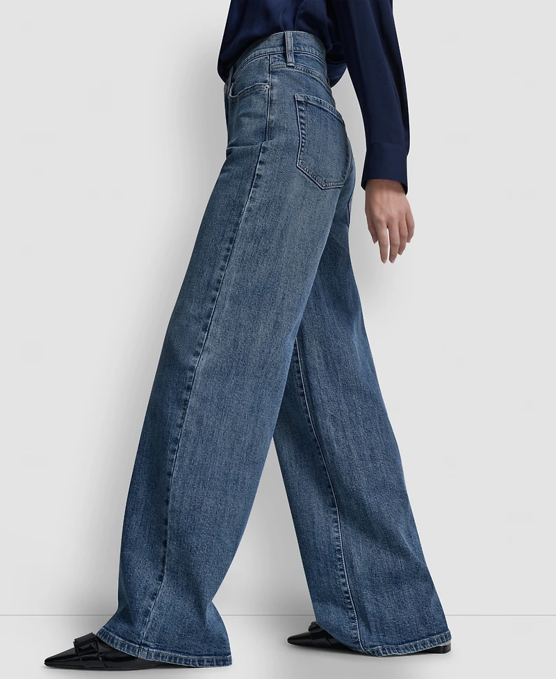 Dkny Jeans Petite High-Rise Modern Wide Leg