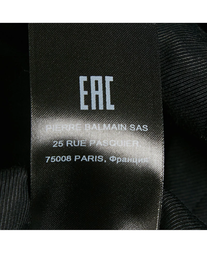 Pre-Owned Balmain Women's Beige/black Frayed Sequin Striped Piqué Mini Dress