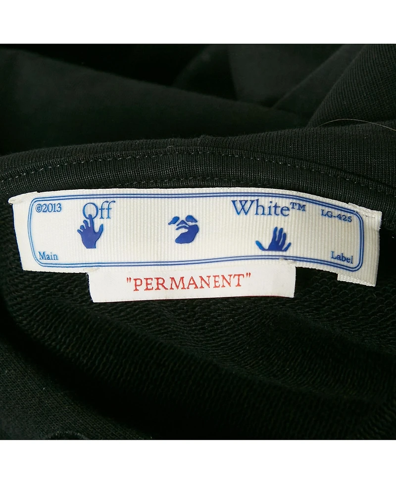 Pre-Owned Off-White Women's Black Cotton Knit Hooded Mini Dress