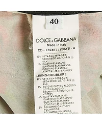 Pre-Owned Dolce & Gabbana Women's Red Geranium Print Silk Chiffon Ruched Dress