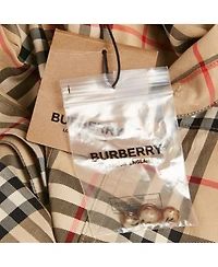 Pre-Owned Burberry Women's Beige Check Print Cotton Belted Short Dress