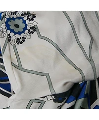 Pre-Owned Emilio Pucci Women's Firenze White Printed Silk Short Dress