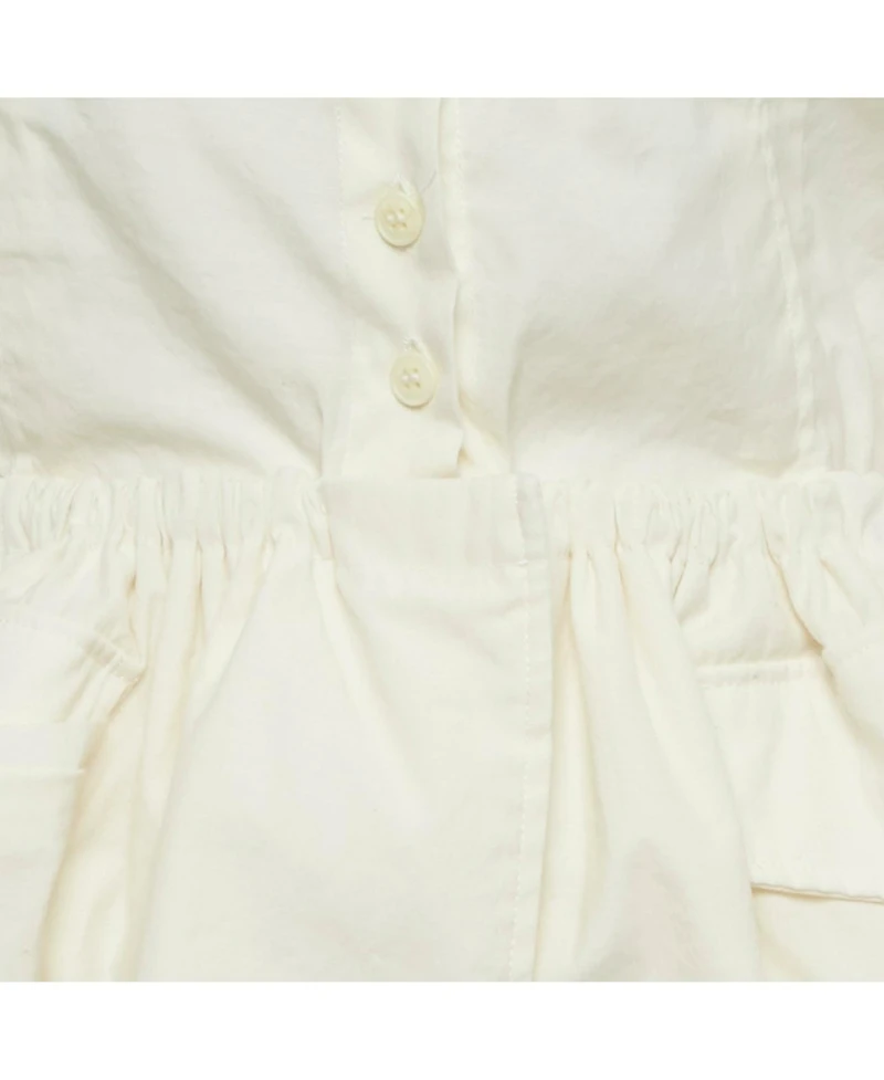 Pre-Owned Jacquemus Women's Ivory Crepe Layered Le Coup De Soleil Mini Dress