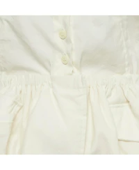 Pre-Owned Jacquemus Women's Ivory Crepe Layered Le Coup De Soleil Mini Dress