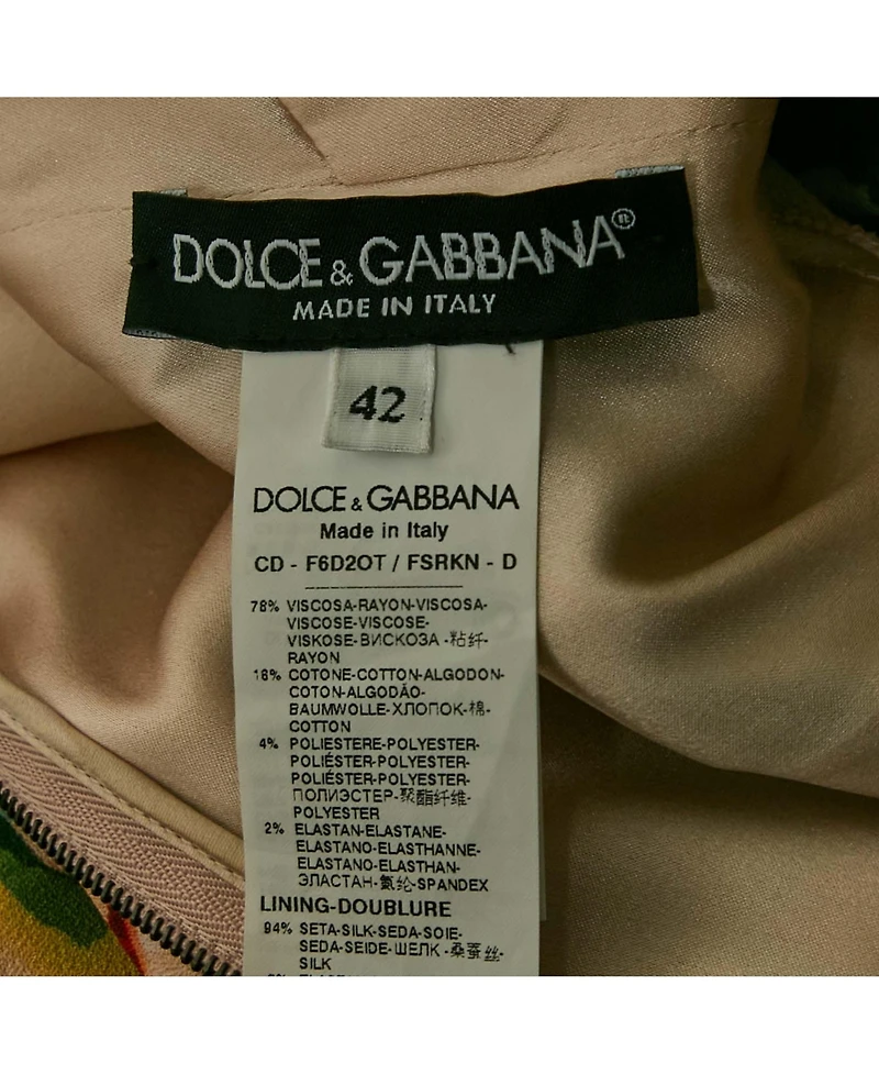 Pre-Owned Dolce & Gabbana Women's Pink Floral Print Crepe Lace Trim Short Dress