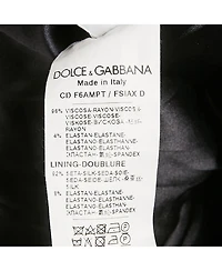 Pre-Owned Dolce & Gabbana Women's Black Floral Print Satin Puff Sleeve Mini Dress