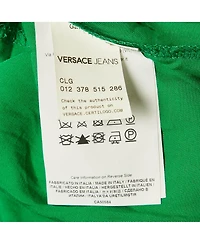 Pre-Owned Versace Women's Jeans Black/green Lace Overlay Sleeveless Mini Dress