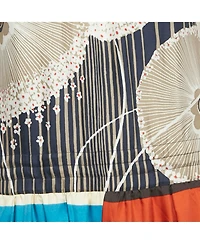 Pre-Owned Dolce & Gabbana Women's Multicolor Printed Silk Midi Dress