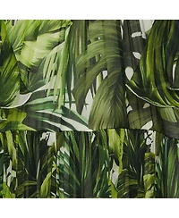Pre-Owned Dolce & Gabbana Women's Green Tropical Print Silk Flounce Dress