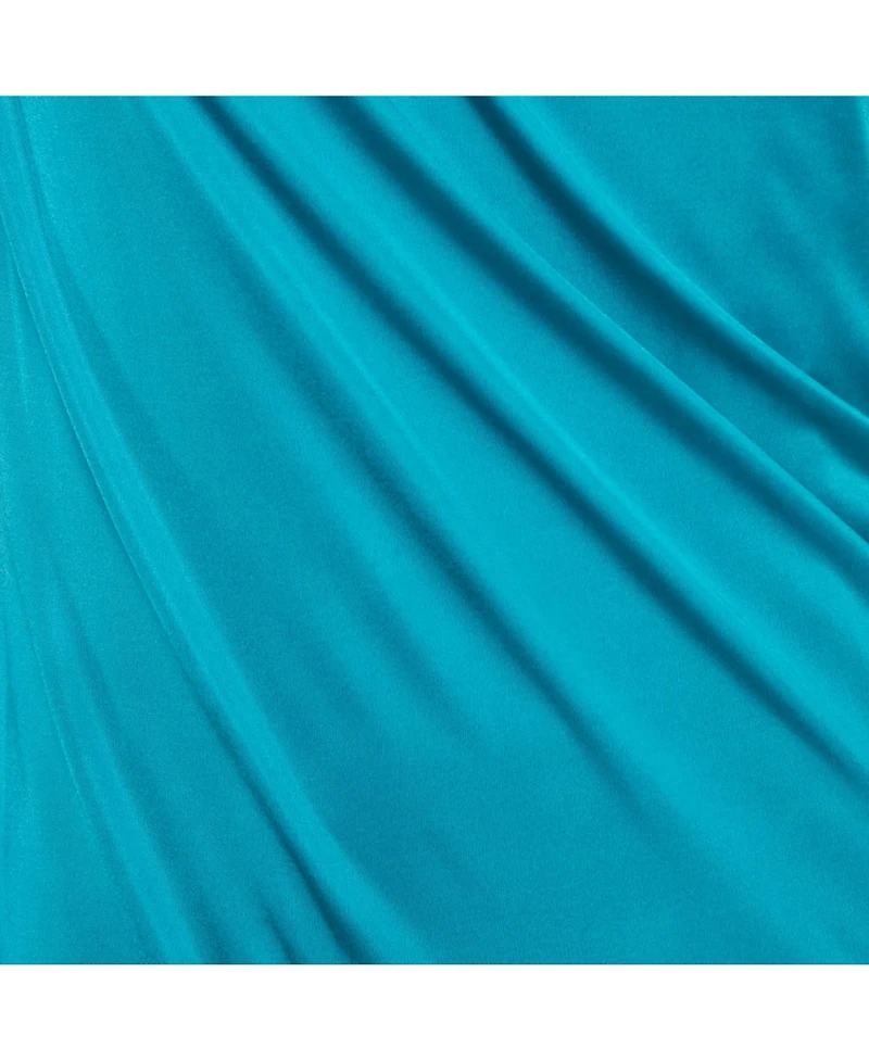 Pre-Owned Versace Women's Blue Jersey Ruched Bodycon