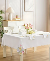 Elrene Embroidered Floral Cutwork Tablecloth, 60" x 102"