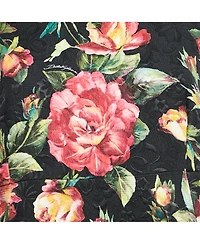 Pre-Owned Dolce & Gabbana Women's Black Floral Print Jacquard Cotton Blend Sleeveless Mini Dress