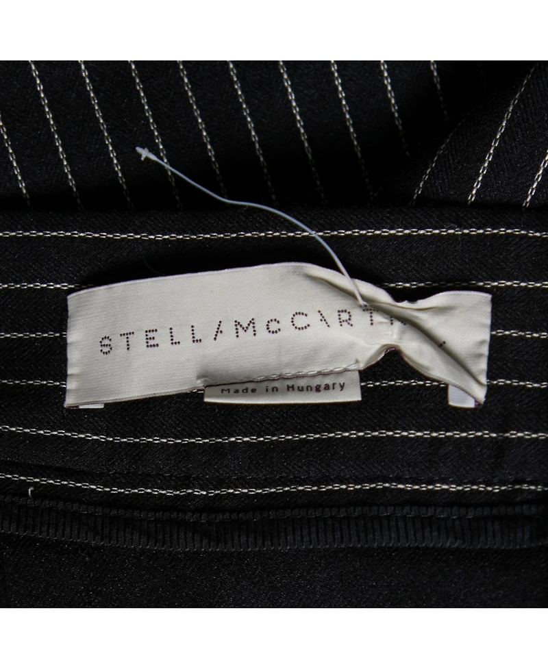 Pre-Owned Stella Mccartney Women's Black Cotton Striped Flared Mini Skirt