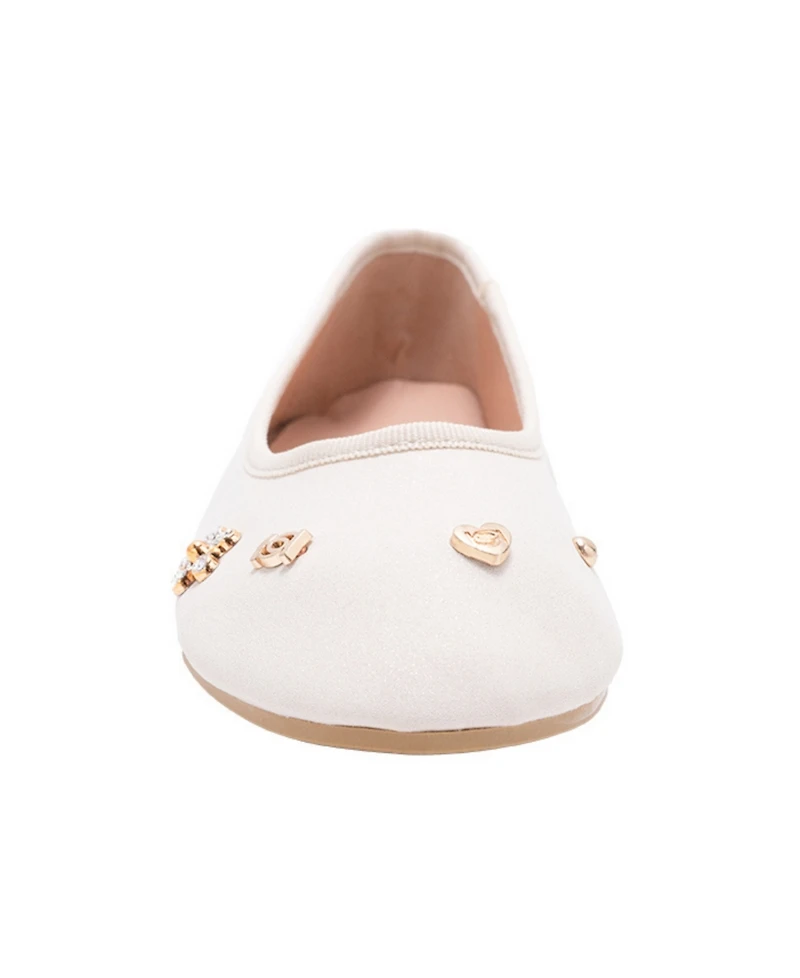 Bebe Girls' 1-13 Sparkly Slip-On Ballet Flats