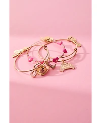 Alex and Ani Barbie Logo Heart Beaded Bangle Bracelet