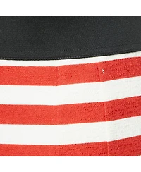 Pre-Owned Dolce & Gabbana Women's White/red Slub Cotton Button Detail Mini Skirt