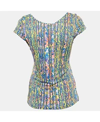 Pre-Owned Versace Women's Versace Printed Jersey Top