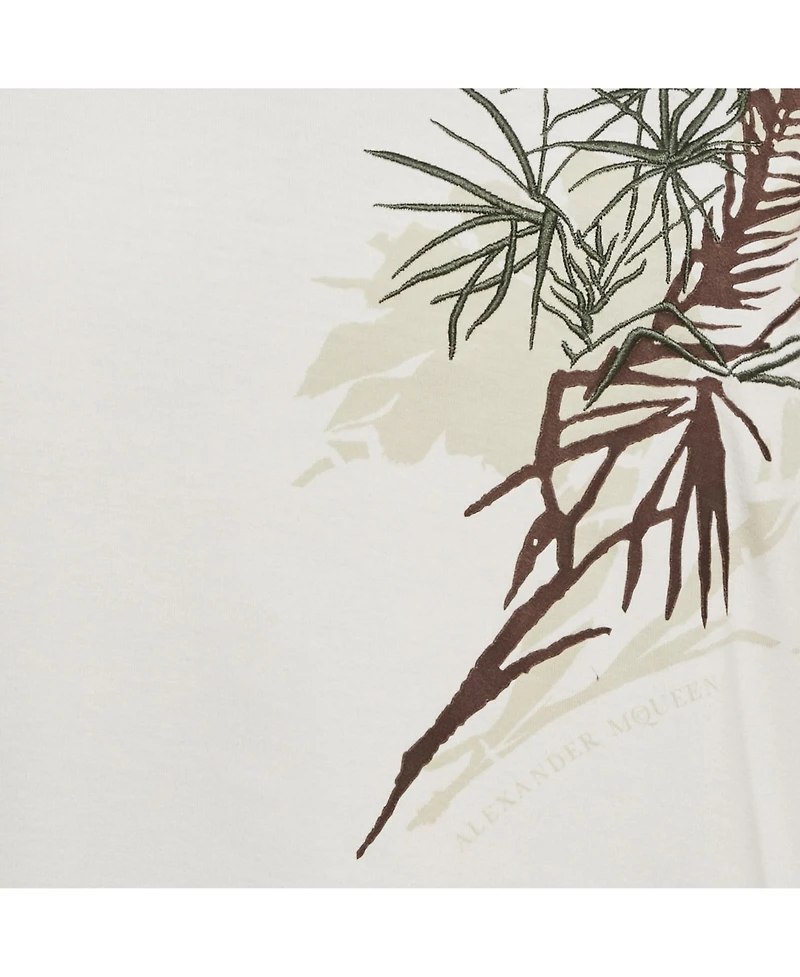 Pre-Owned Alexander Mcqueen Women's Embroidered Jersey V-Neck T-Shirt