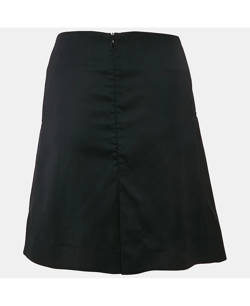 Pre-Owned Jacquemus Women's Navy Blue Gabardine Mini Skirt