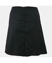 Pre-Owned Jacquemus Women's Navy Blue Gabardine Mini Skirt