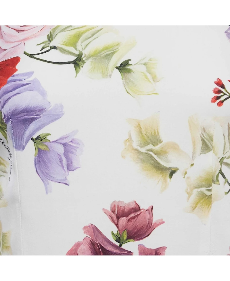 Pre-Owned Dolce & Gabbana Women's Floral Print Silk Sleeveless Top