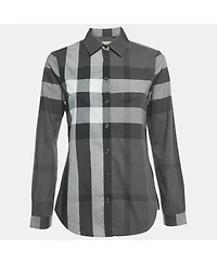 Pre-Owned Burberry Women's Brit Checkered Print Cotton Shirt