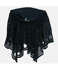 Pre-Owned Chloe Women's Navy Blue Lace Asymmetric Strapless Top