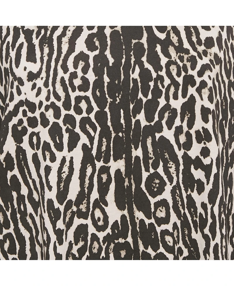 Pre-Owned Burberry Women's Monochrome Leopard Print Jersey T-Shirt