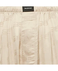 Pre-Owned Balenciaga Women's Logo Jacquard Satin Trousers