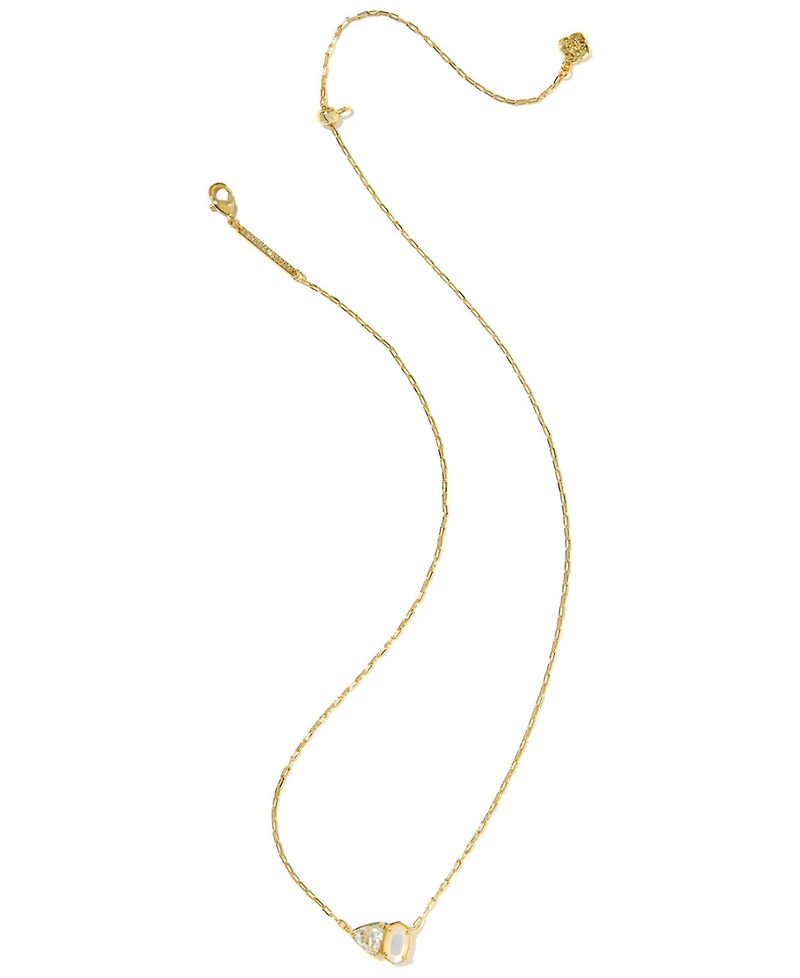 Kendra Scott Gold Plated Glass-Stone Pendant Necklace
