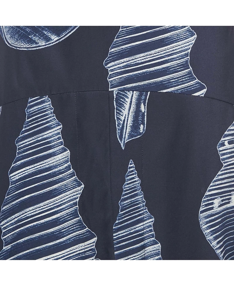 Pre-Owned Stella Mccartney Women's Blue Ariah Shell Print Sati Silk Midi Skirt