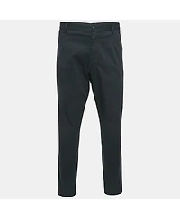 Pre-Owned Dolce & Gabbana Men's Black Cotton Tailored Trousers
