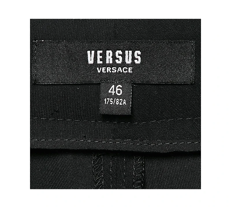 Pre-Owned Versace Women's Pre-Owned Versus Versace Black Crepe Safety Pin Detail Trousers