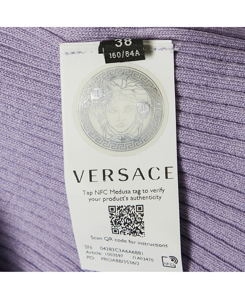 Pre-Owned Versace Women's Rib Knit Top