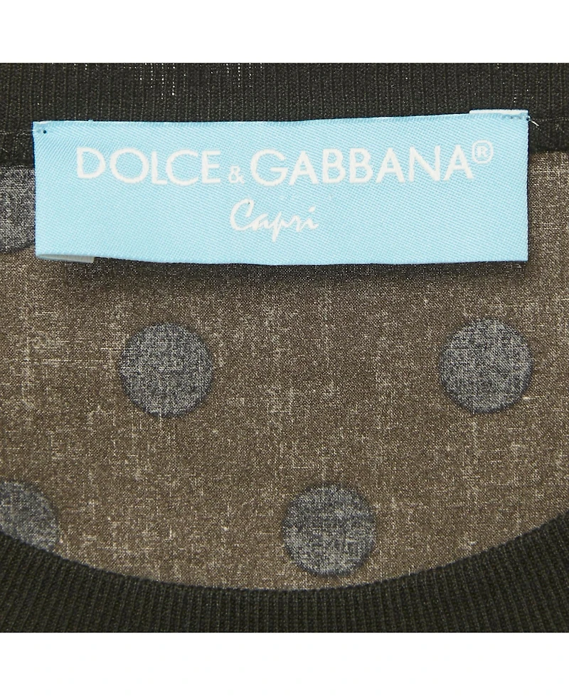 Pre-Owned Dolce & Gabbana Women's Printed Cotton Lisola Di Capri Top