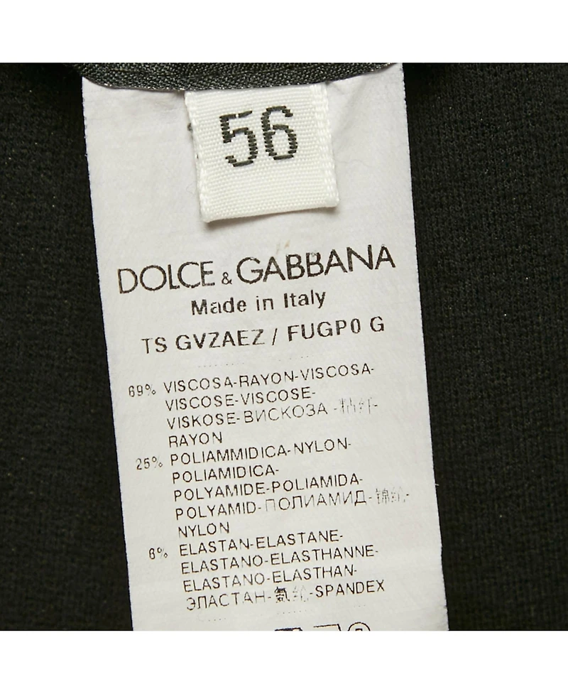 Pre-Owned Dolce & Gabbana Men's Black Logo Embroidered Knit Drawstring Trousers