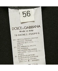 Pre-Owned Dolce & Gabbana Men's Black Logo Embroidered Knit Drawstring Trousers
