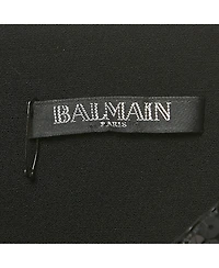 Pre-Owned Balmain Women's Black Sequin Button Detail Mini Skirt
