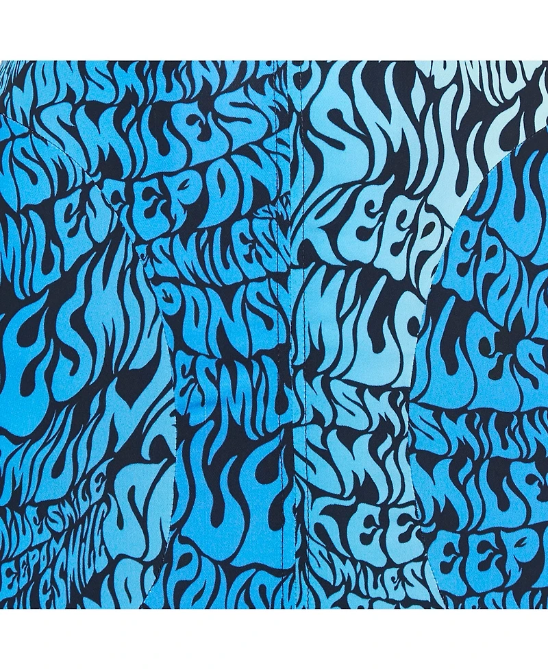 Pre-Owned Stella Mccartney Women's Blue Printed Crepe Midi Skirt