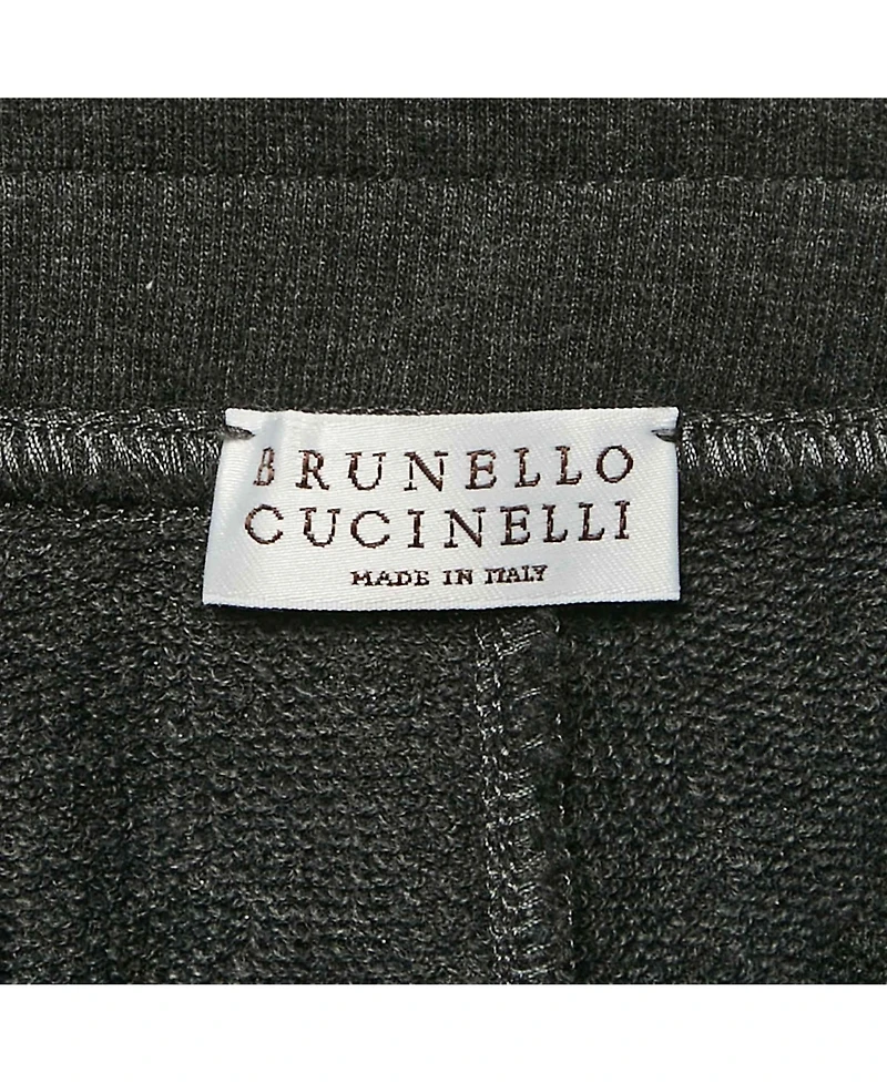 Pre-Owned Brunello Cucinelli Men's Grey Contrast Trimmed Joggers
