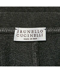 Pre-Owned Brunello Cucinelli Men's Grey Contrast Trimmed Joggers