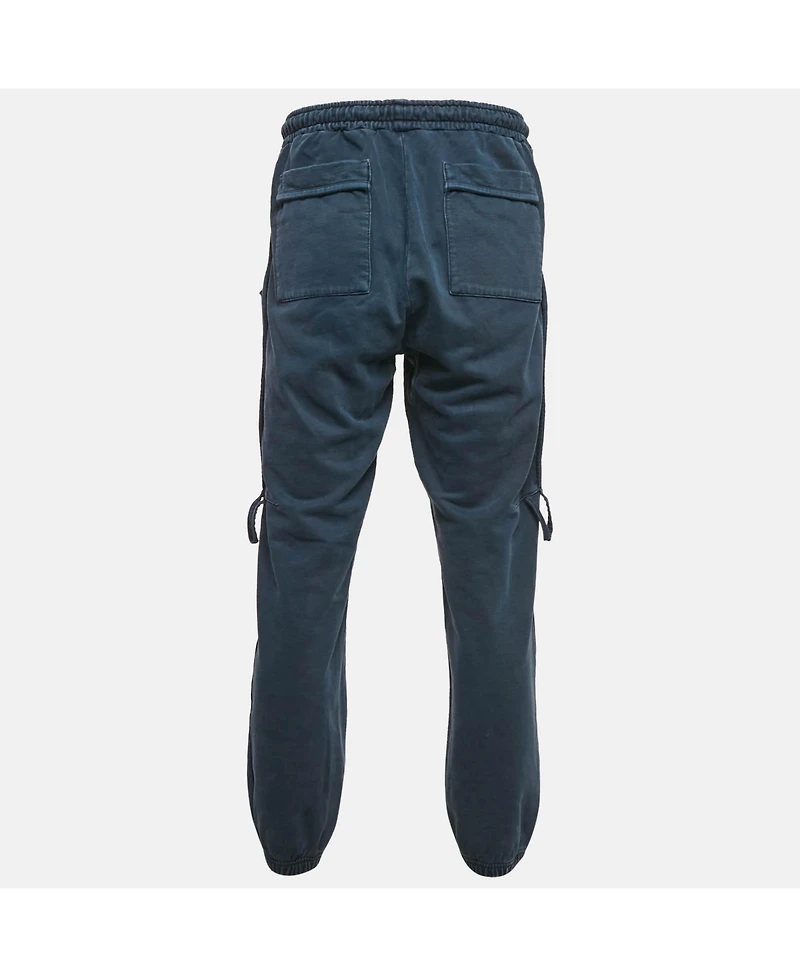 Pre-Owned Jacquemus Men's Navy Blue Logo Embroidered Cotton Knit Trackpants