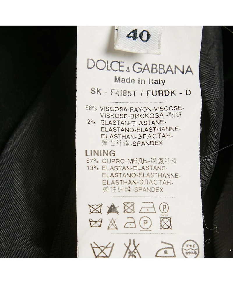 Pre-Owned Dolce & Gabbana Women's Black Crepe Pencil Skirt