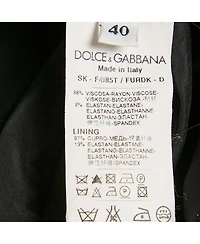 Pre-Owned Dolce & Gabbana Women's Black Crepe Pencil Skirt