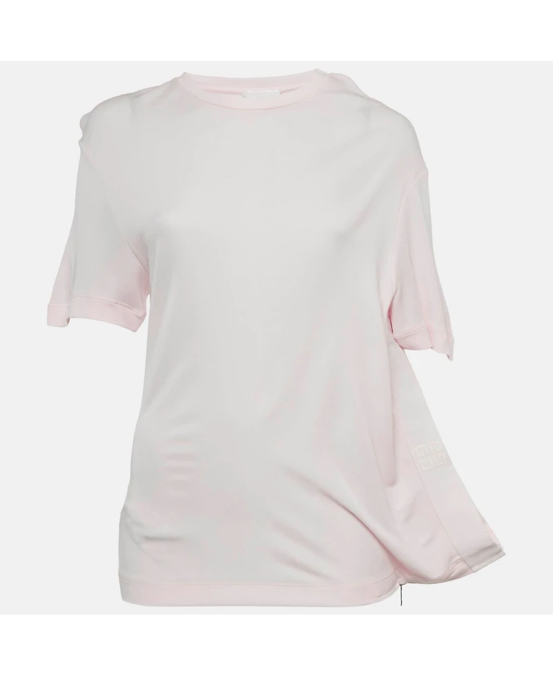 Pre-Owned Givenchy Women's Pink Jersey 4G Asymmetrical Top