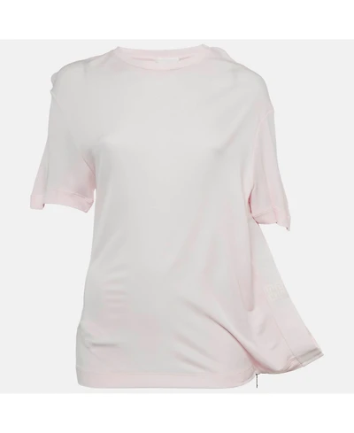 Pre-Owned Givenchy Women's Pink Jersey 4G Asymmetrical Top