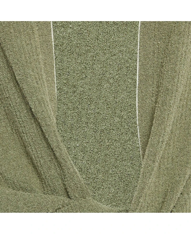 Pre-Owned Jacquemus Women's Light Khaki Cotton Blend Plunge Neck Le Gilet Noué Cardigan