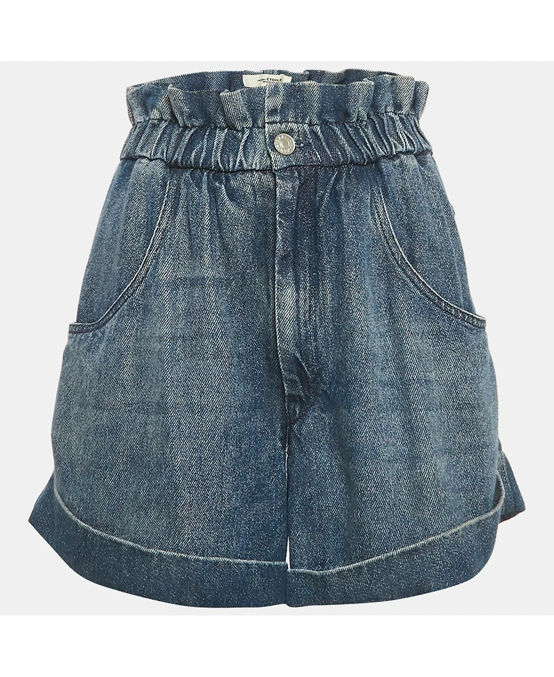 Pre-Owned Isabel Marant Women's Etoile Blue Denim Elasticated Shorts