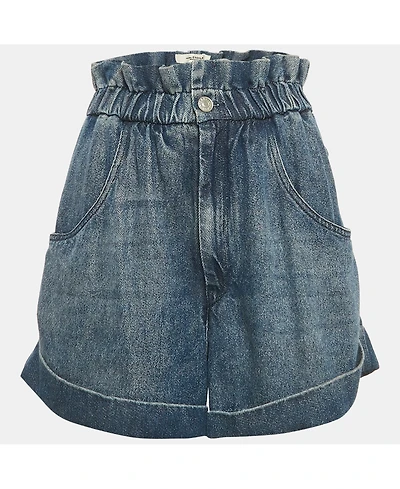 Pre-Owned Isabel Marant Women's Etoile Blue Denim Elasticated Shorts